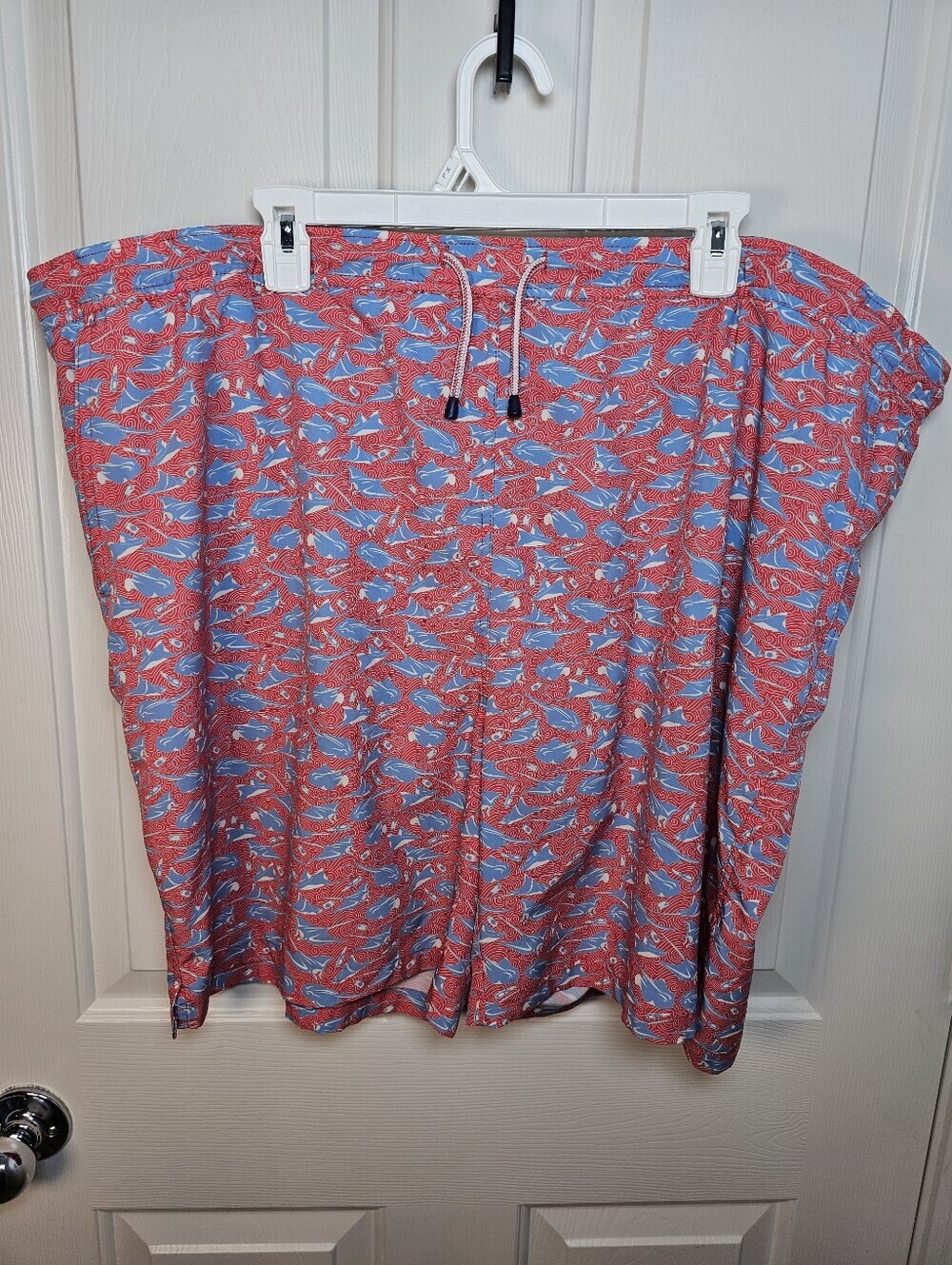 Peter Millar Mens Swim Trunks Blue Sting Ray Beer Priny Lined Size XXL